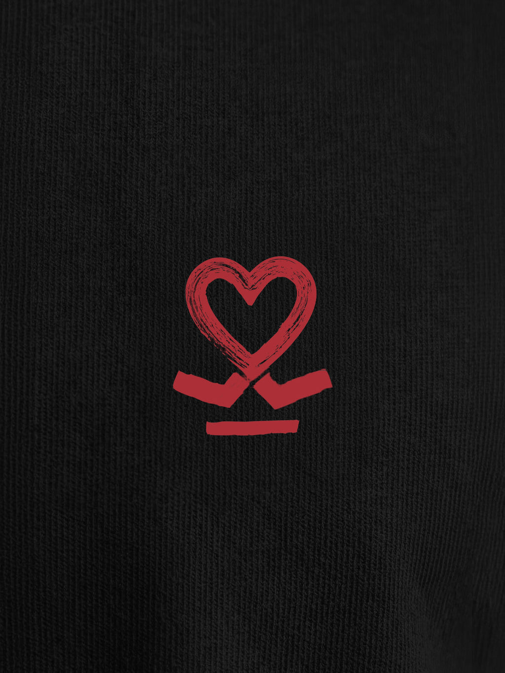 Slim Fit Placement Printed Tee | Black