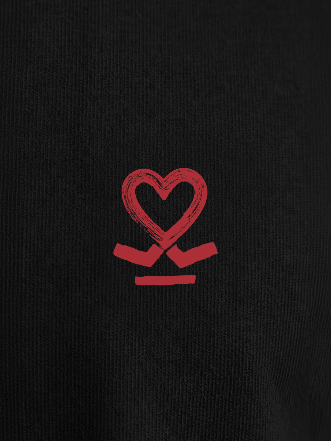 Slim Fit Placement Printed Tee | Black