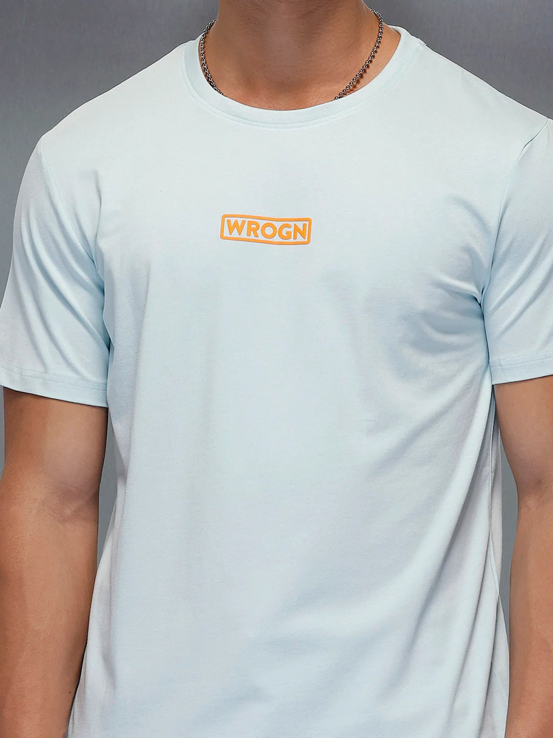 Solid Regular Fit T-Shirt   |  Light Blue