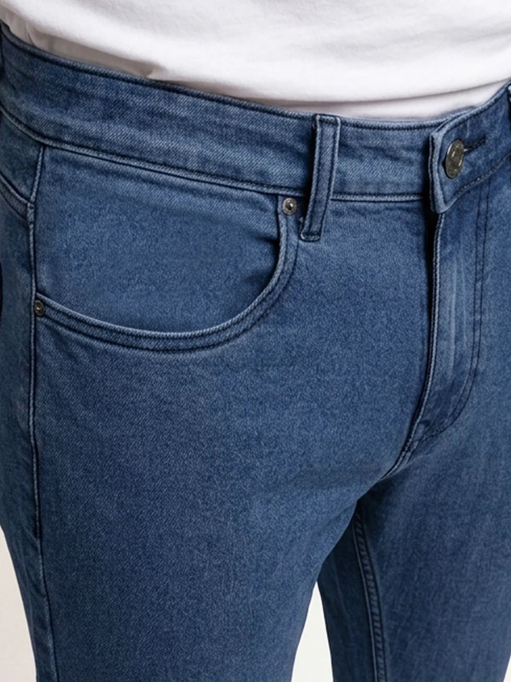 Solid Slim Fit Denim Jeans | Blue
