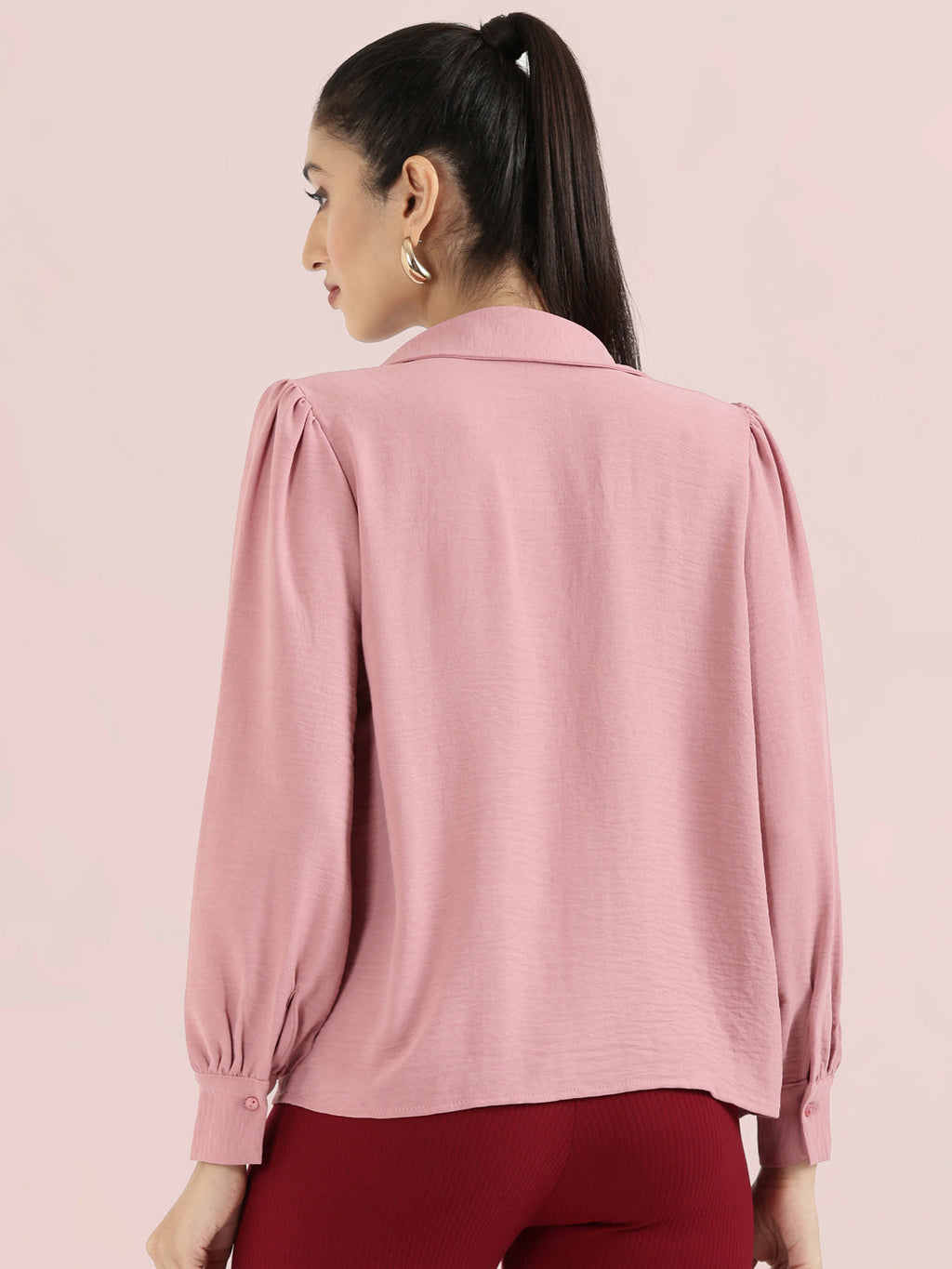 Hammered Classic Collar Pintuck Shirt