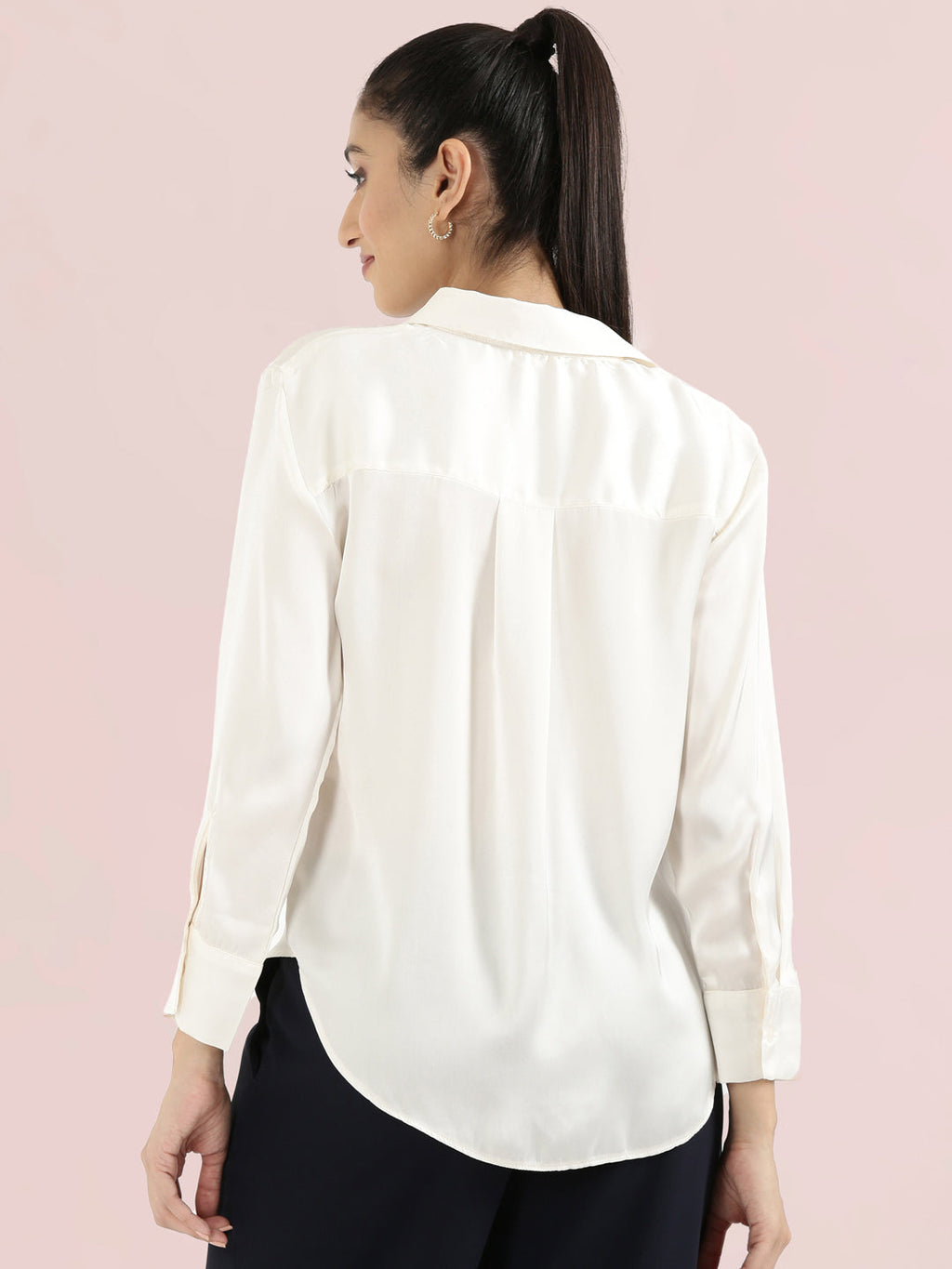 Satin Classic Collar Shirt