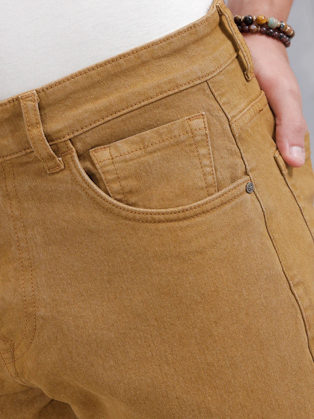 Men'S Casual Relaxed Fit Jeans  | Khaki