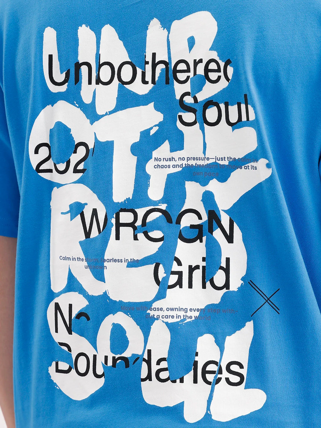 Oversized Back Printed T-shirt | Blue