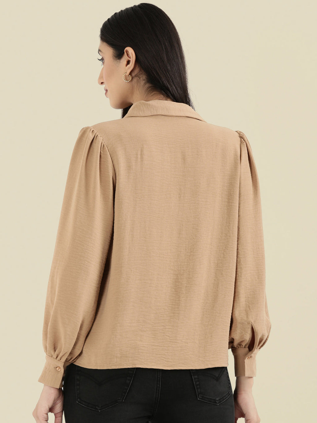 Hammered Classic Collar Pintuck Shirt