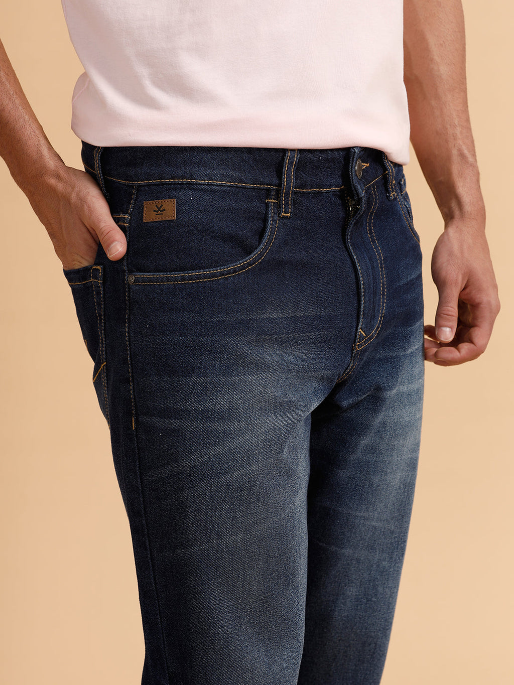 Heavy Fade Anti Fit Jeans | Dark Blue