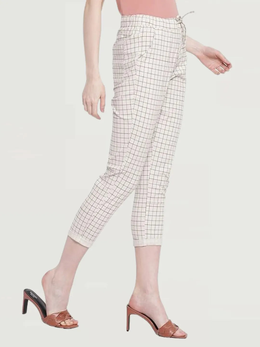 Beige Checkered Lower