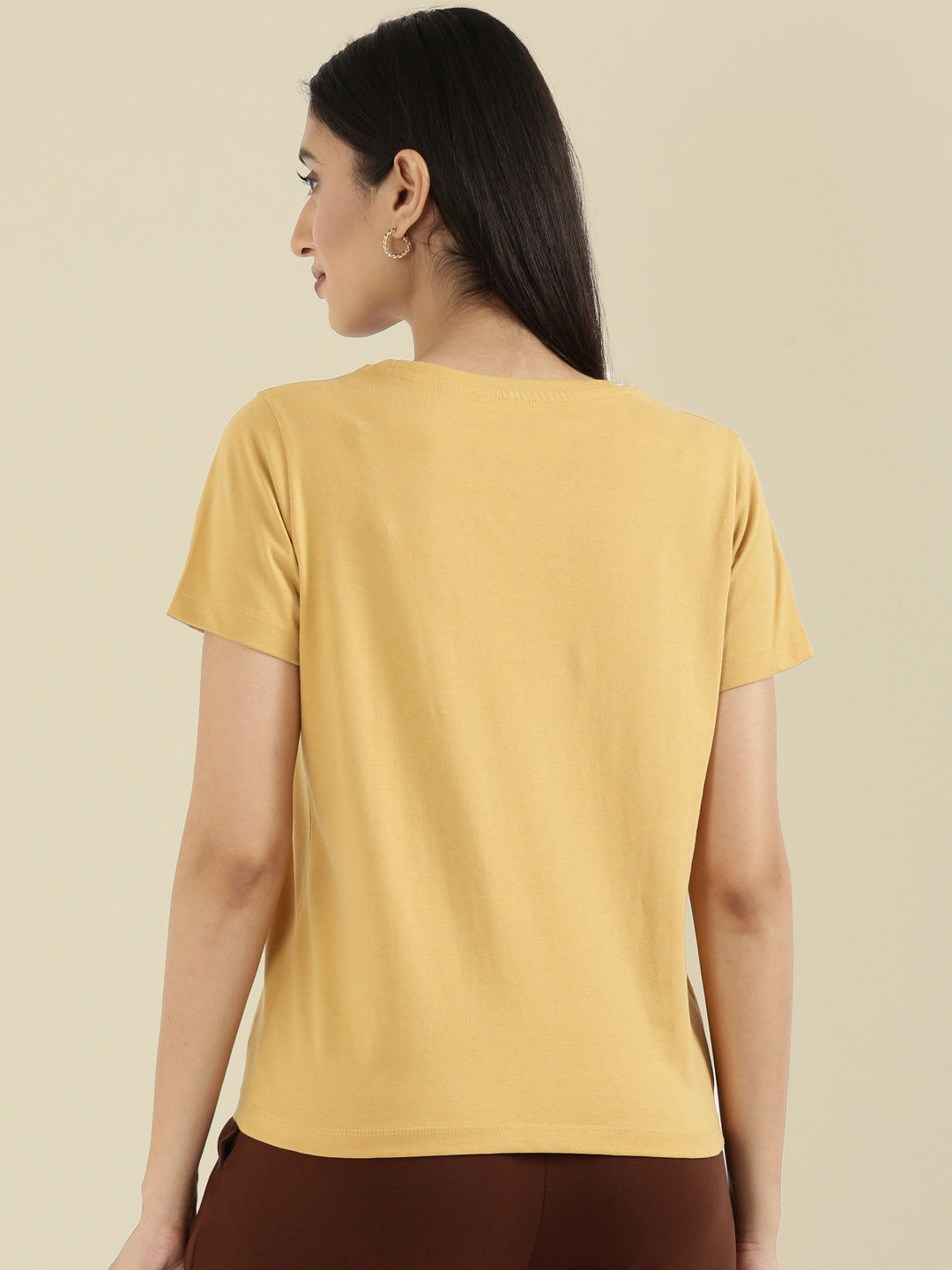Cotton Jersey Crew Neck Slim Fit T-Shirt