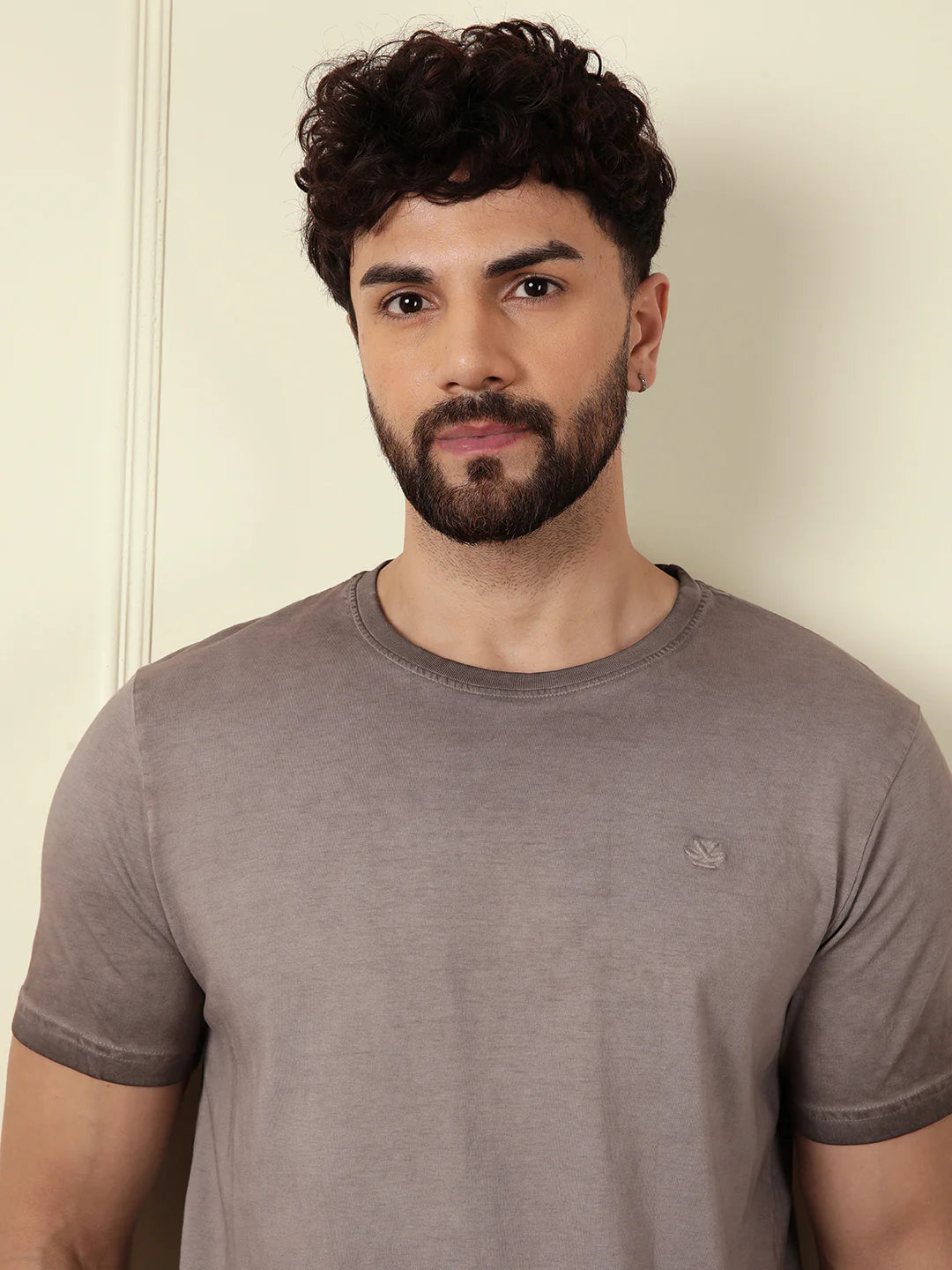 Washed Slim Fit T-Shirt | Brown