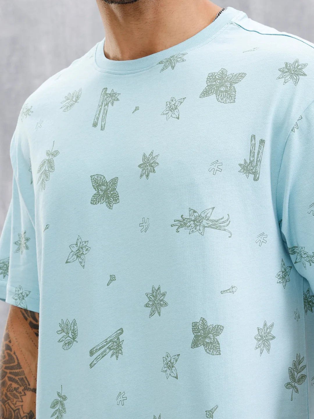 Food Inspired AOP T-Shirt | Light Blue