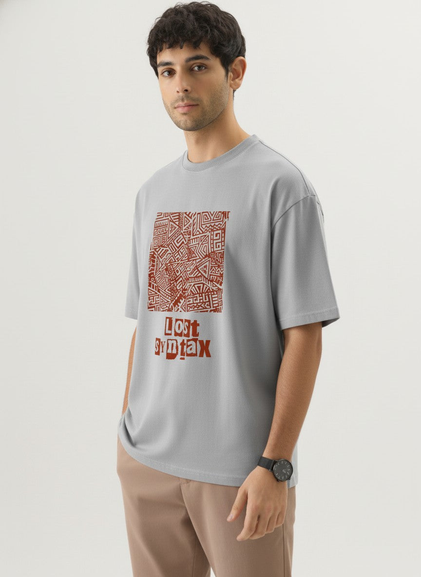 Men Oversized Cotton Tribal T-Shirt