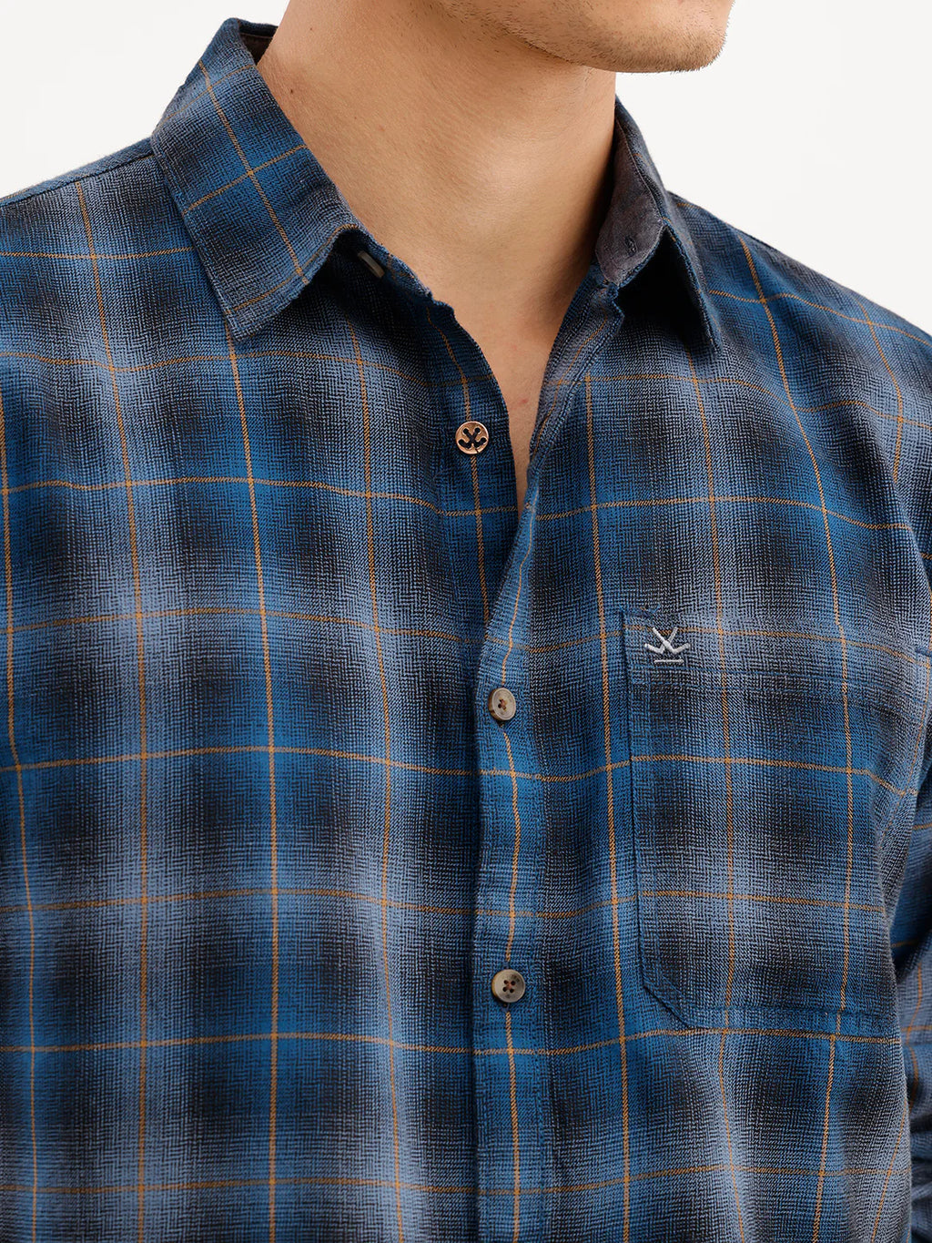 Blue Charcoal Checked Shirt