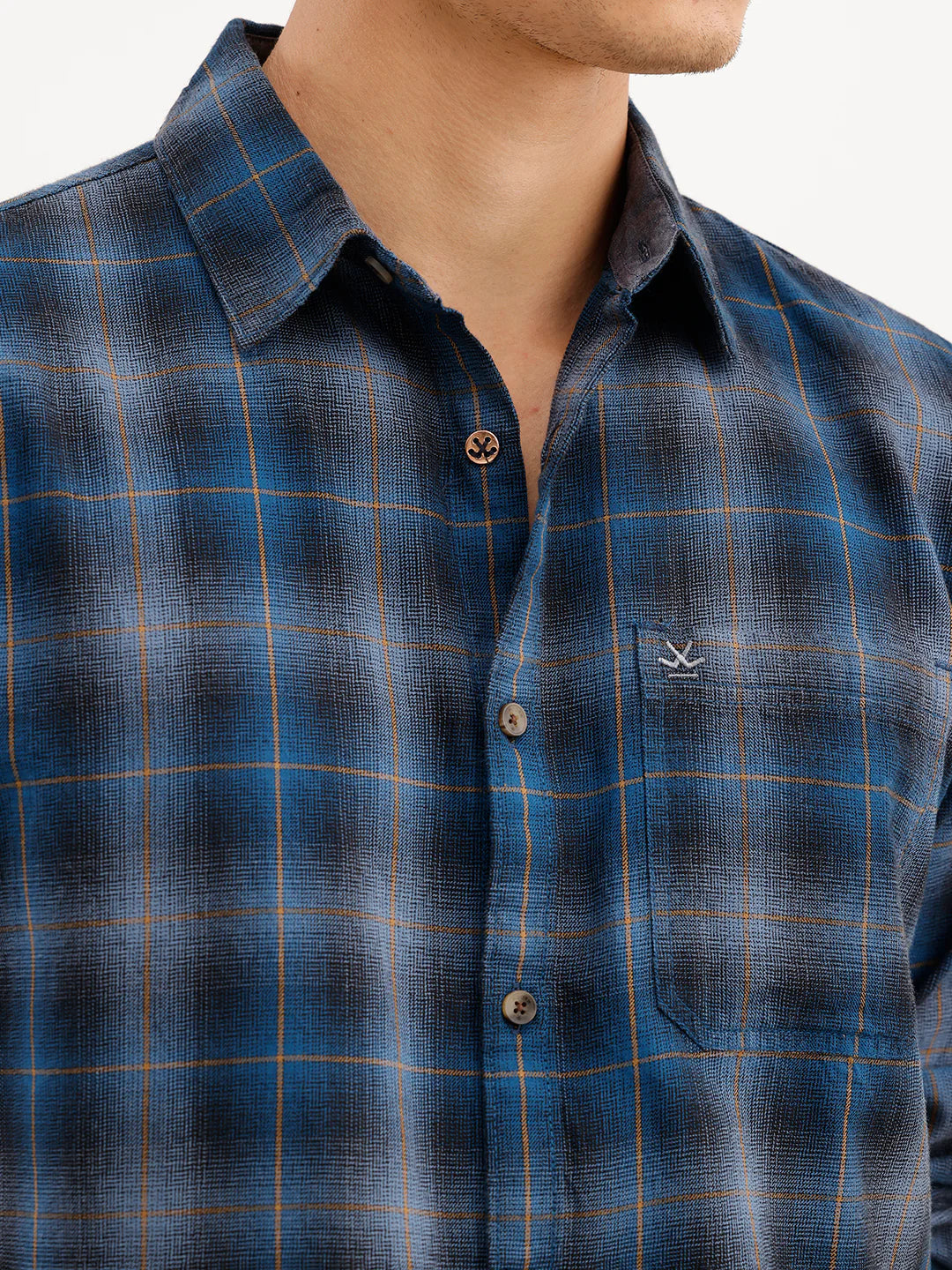 Blue Charcoal Checked Shirt