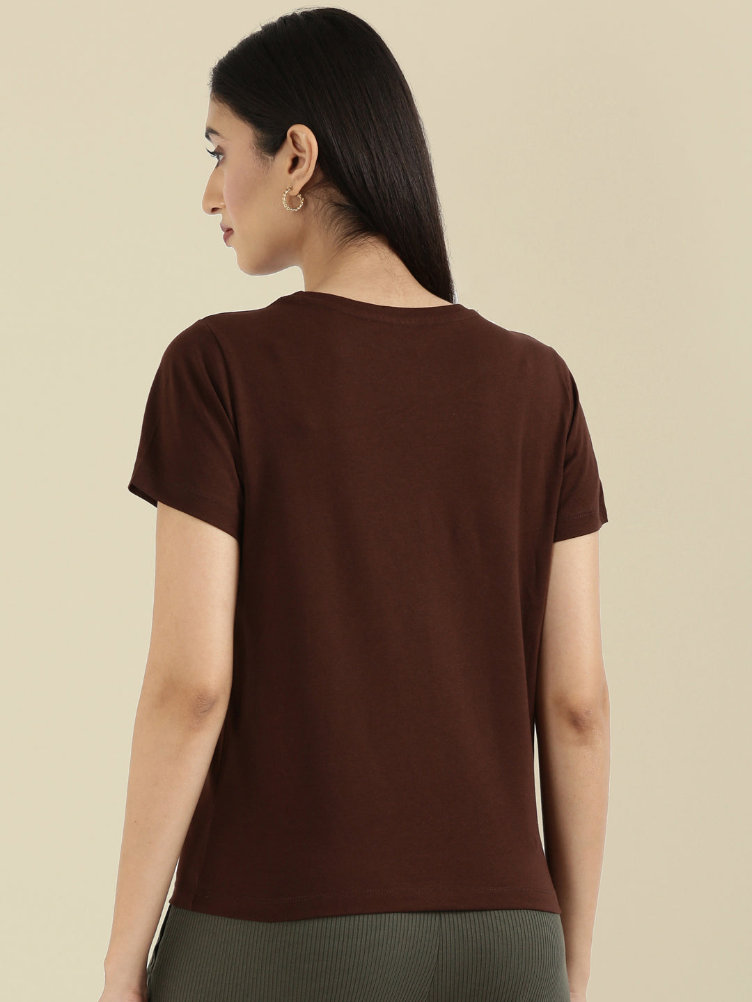 Cotton Jersey Crew Neck Slim Fit T-Shirt