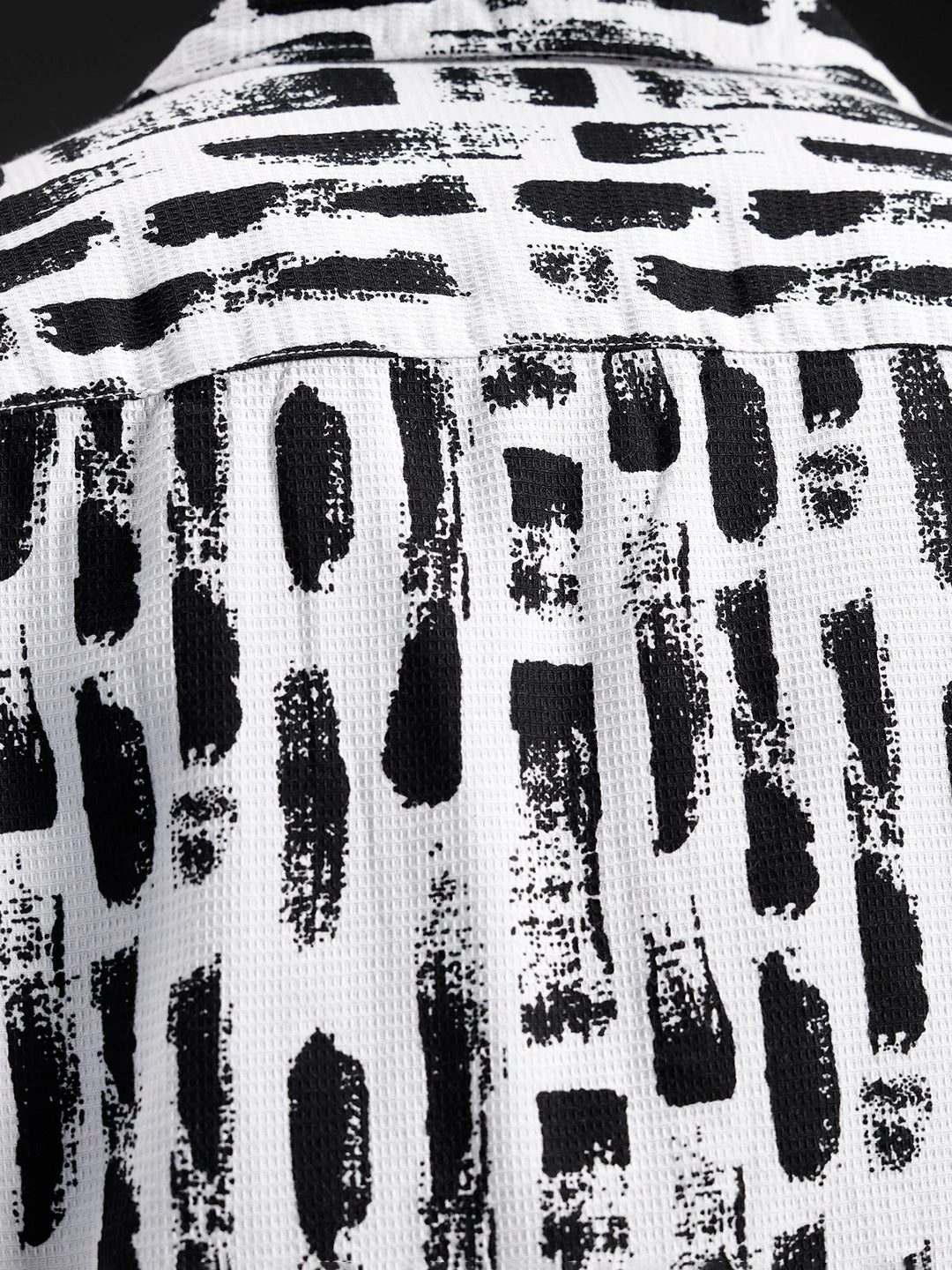 Wrogn All-Over-Printed Resort Collared Shirt | White
