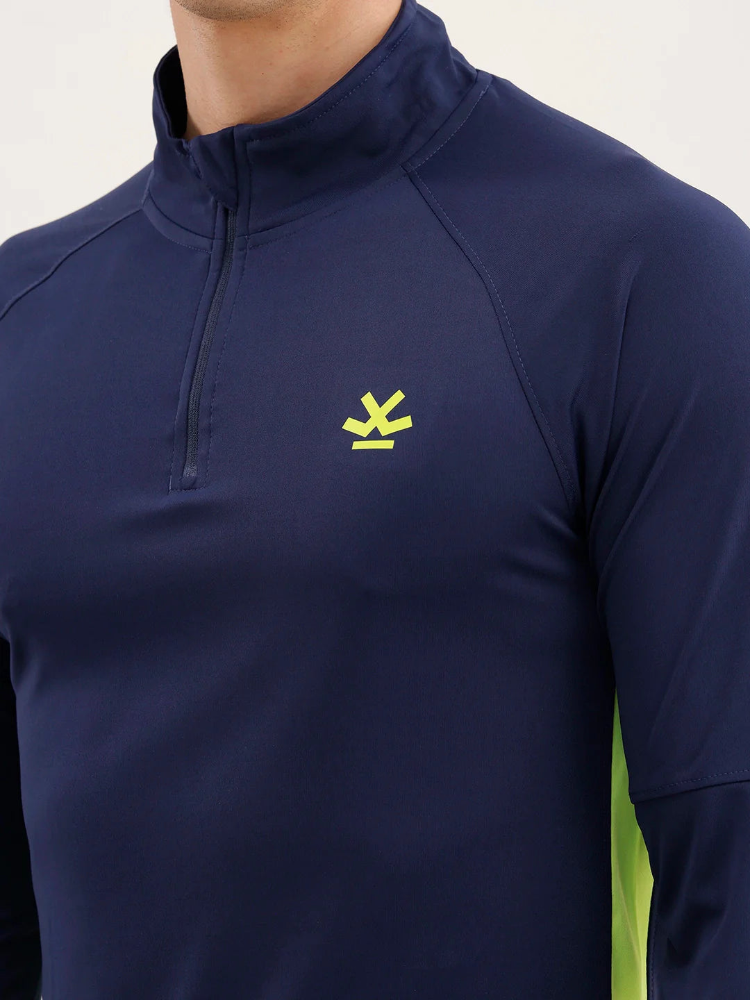 Slim Fit Full Sleeve Active T-Shirt | Navy Blue