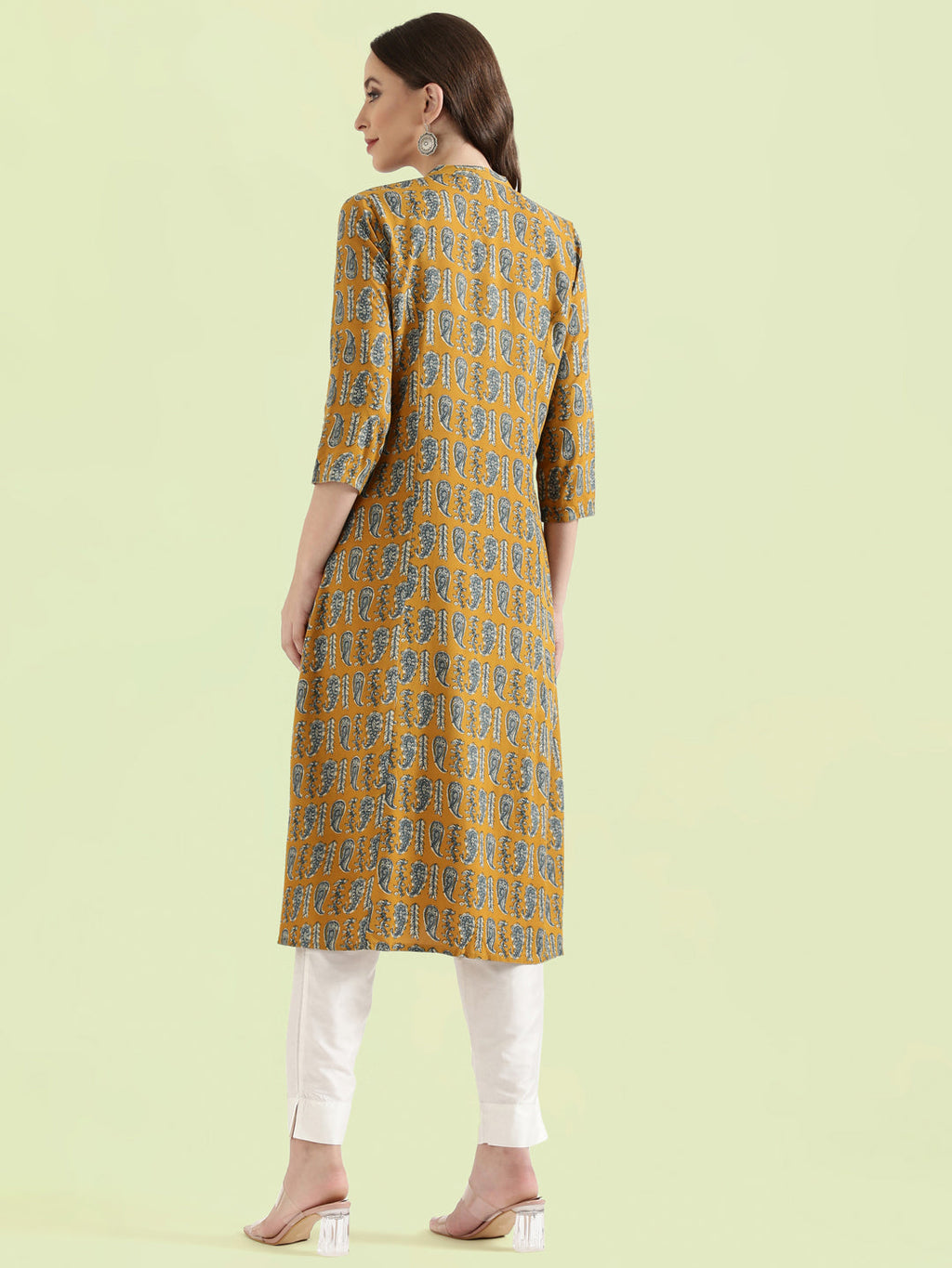 Viscose Paisley Print A-Line Kurta