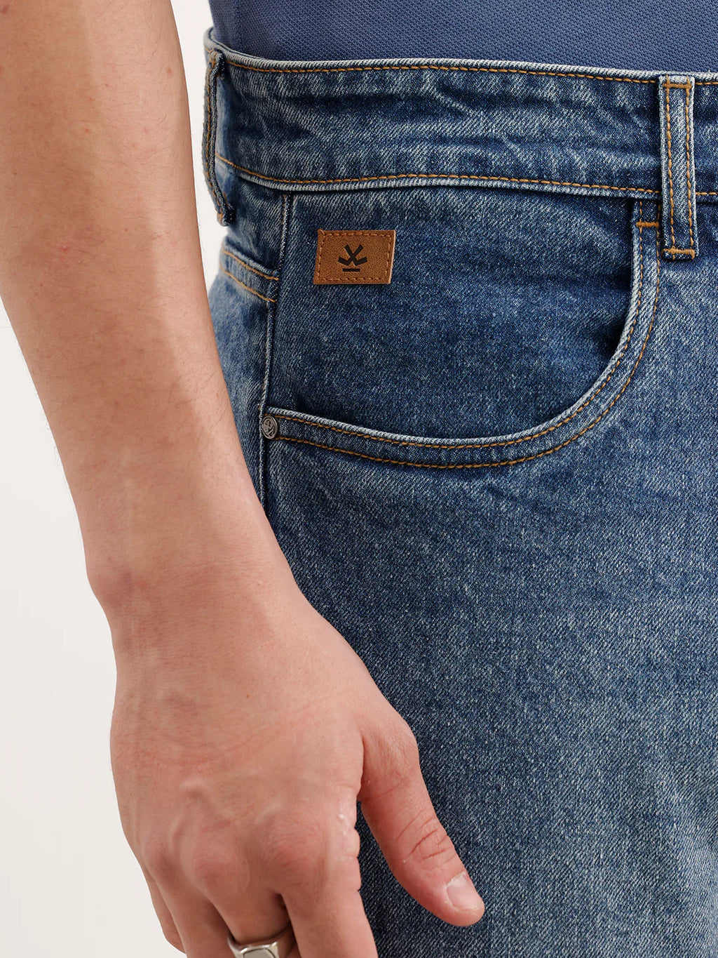 Heavy Fade Anti Fit Jeans | Blue