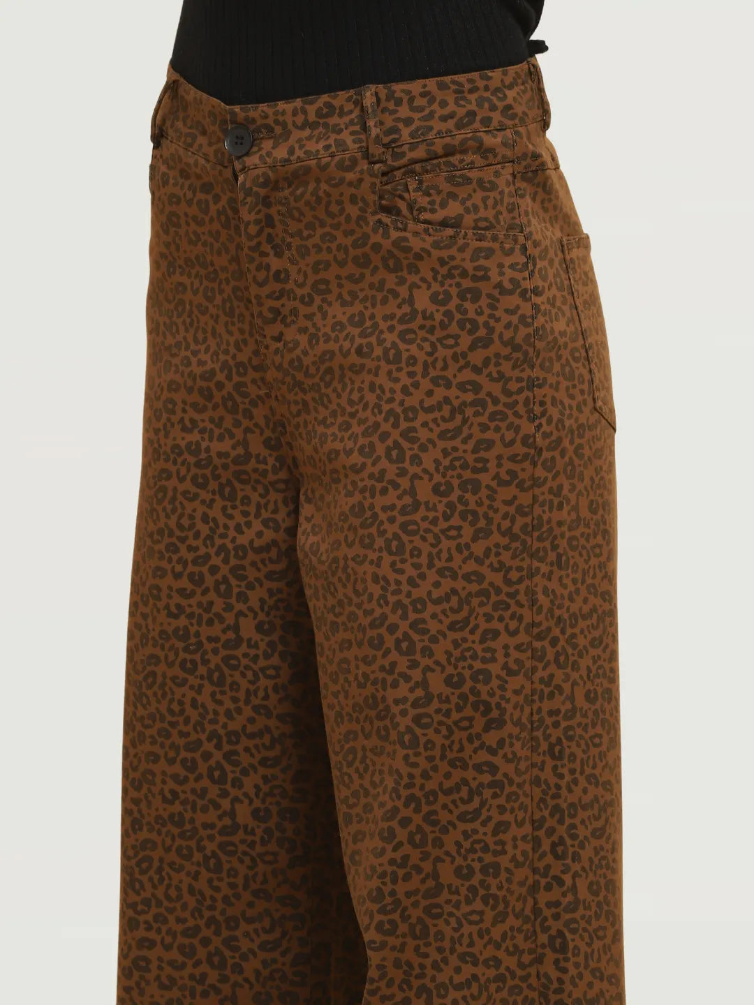 Animal Print Loose Fit Trouser