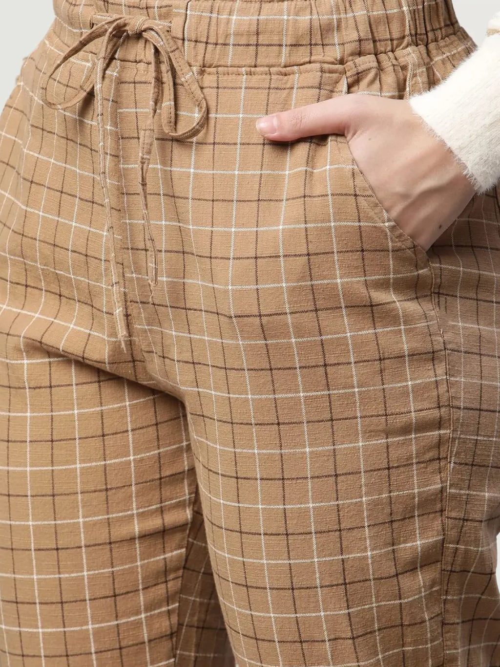 Beige Checkered Lower