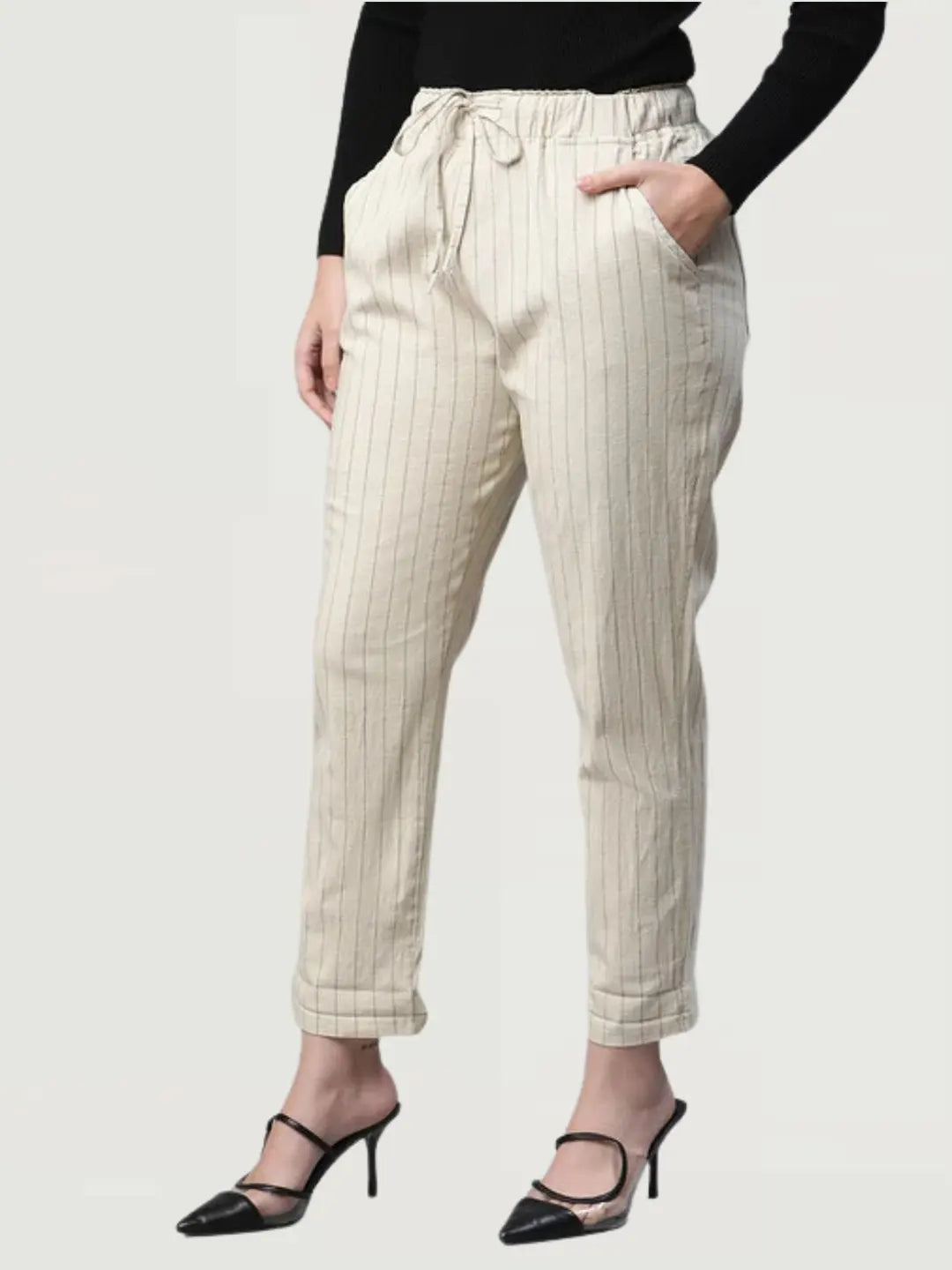 Beige Checkered Lower