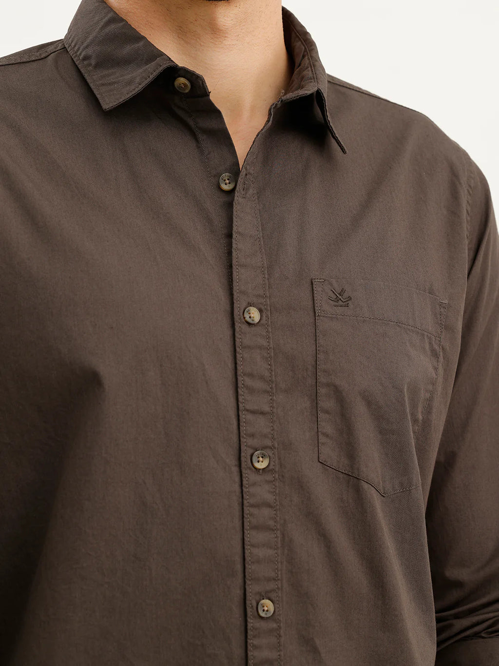 Solid Regular Fit Shirt | Dark Grey