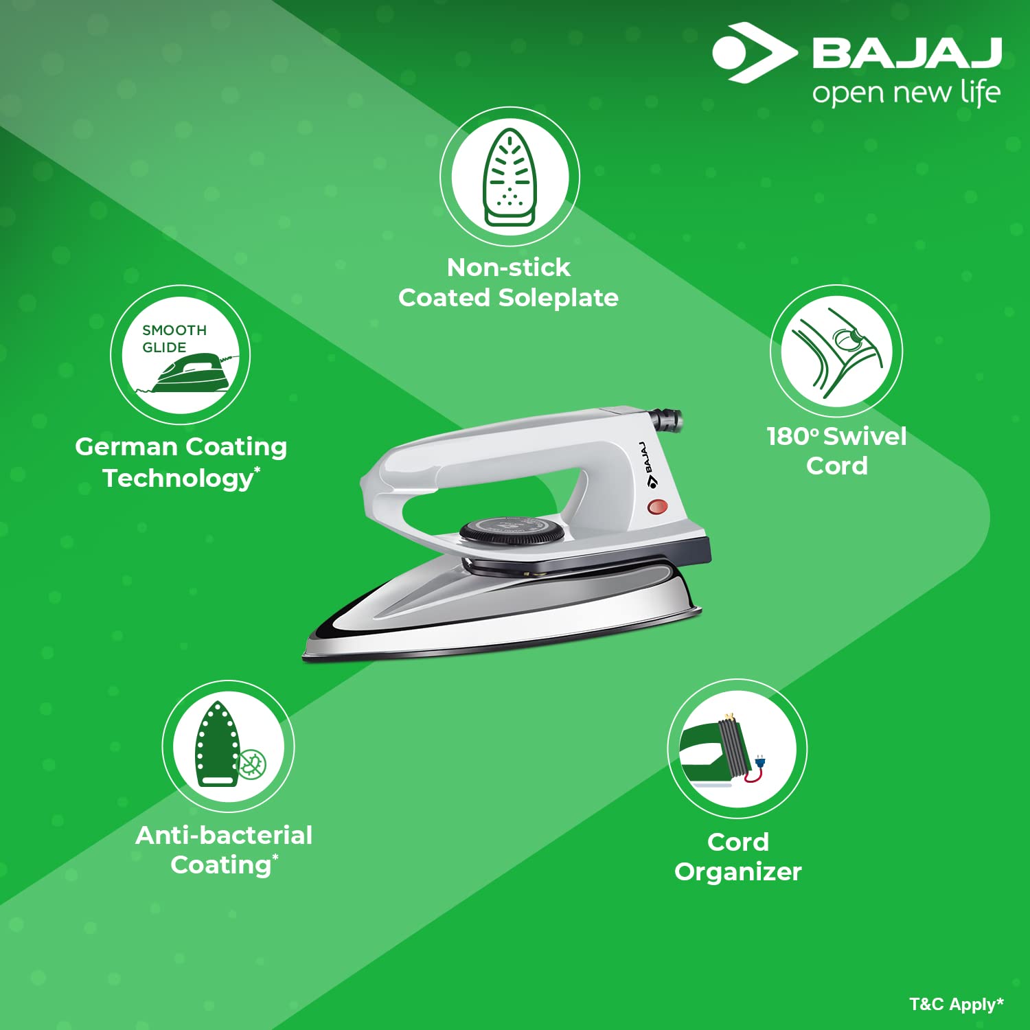 BAJAJ DX 2 600 W Dry Iron (Black)