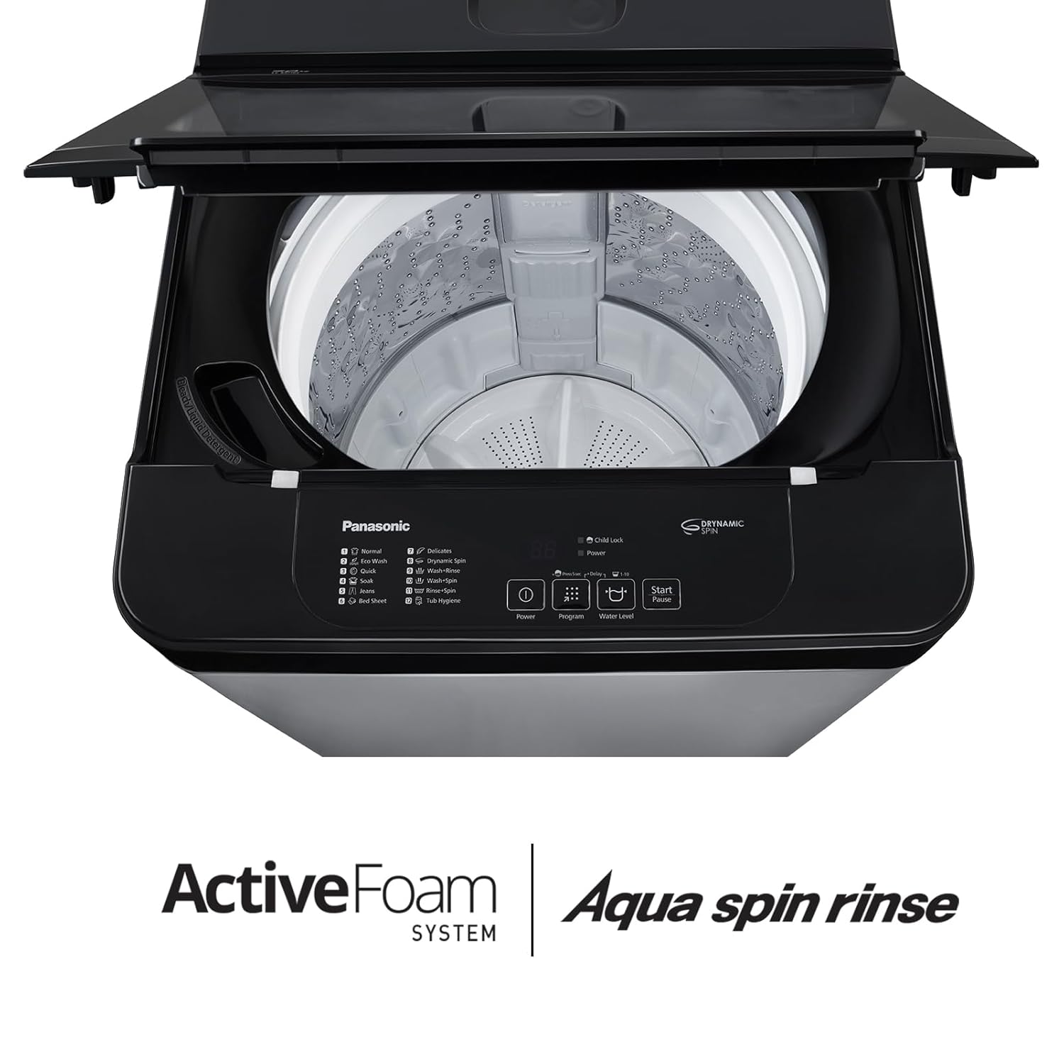 Panasonic 7 Kg 5 Star Fully-Automatic Top Load Washing Machine (2024 Model, NA-F70LF3CRB, Charcoal Inox Grey, 12 Wash Program, Active Foam Wash Technology, Antibacterial Water Inlet)-(Touched Up)