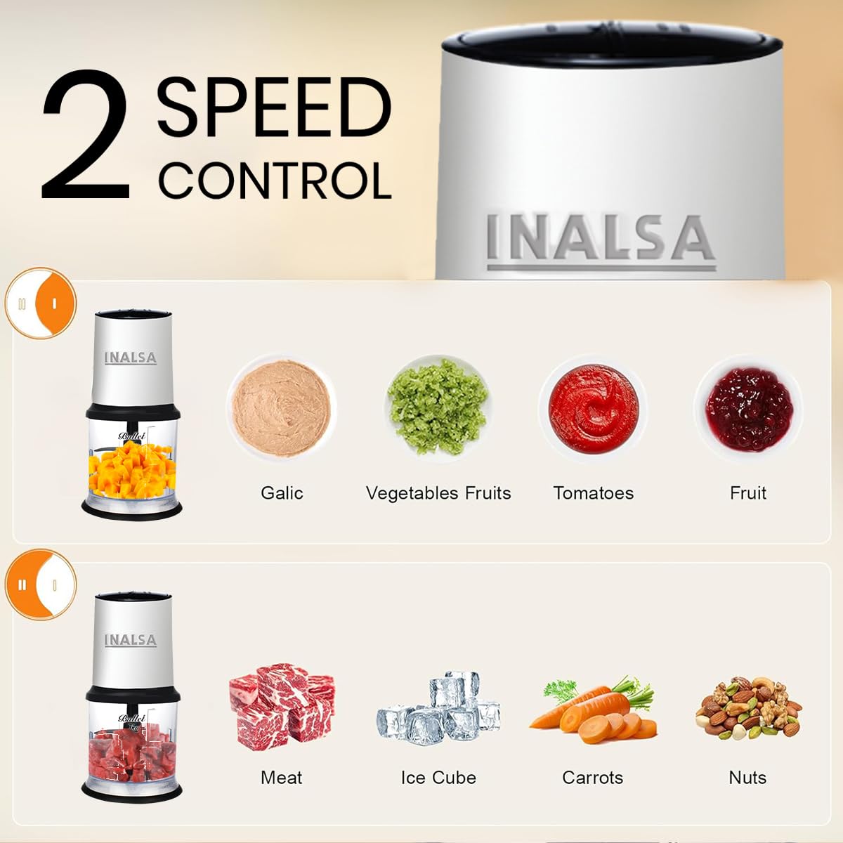 Inalsa Mini Chopper Bullet