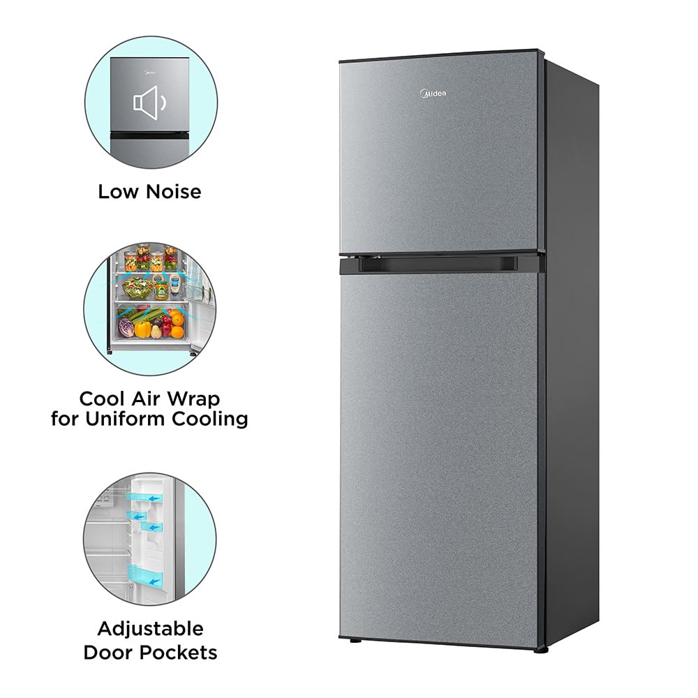 Midea, Convertible, Net Capacity 233 L, Real Inverter, 2 Star, Crystal Silver,MDRT359FGI50