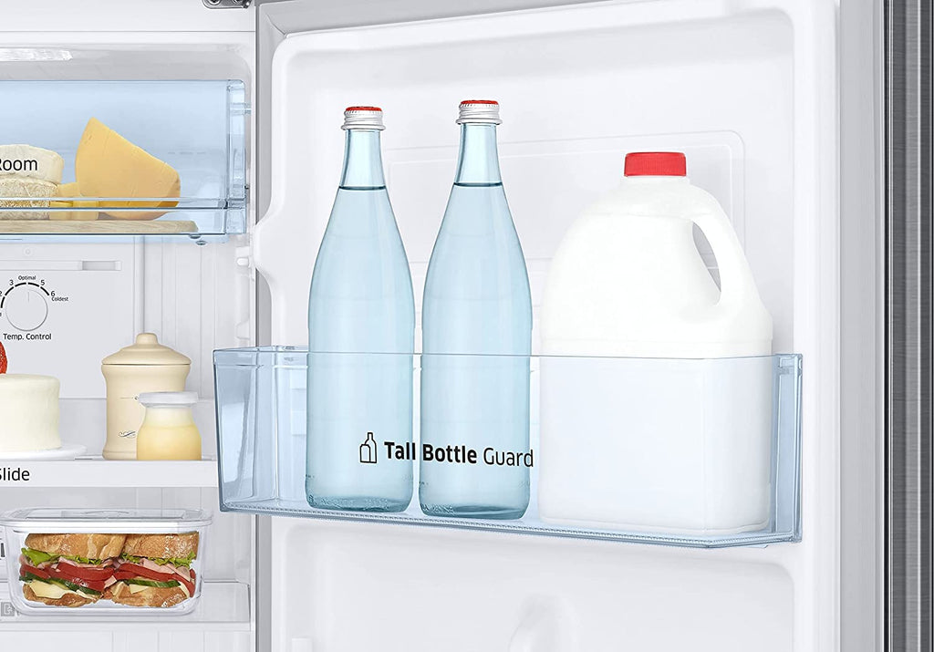 Samsung 236 L, 3 Star, Digital Inverter, Frost Free Double Door Refrigerator (RT28C3053S8/HL, Silver, Elegant Inox)
