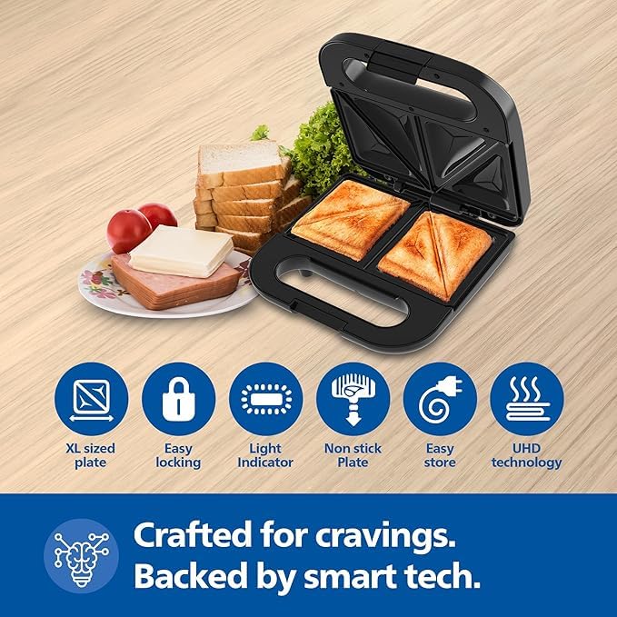 Philips HD1000/00 Sandwich Maker 800W