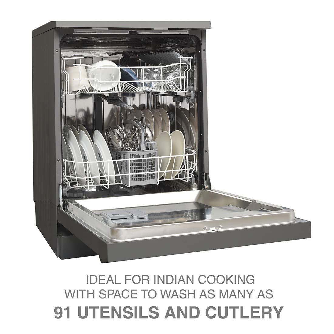 Godrej Eon Dishwasher, Steam Wash Technology,13 place setting, Perfect for Indian Kitchen, DWF EON VES 13Z STI GPGR