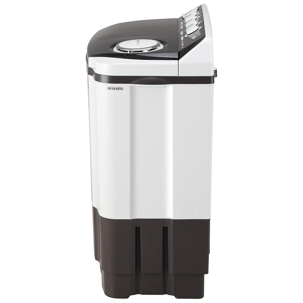 LG 8.0 Kg 5 Star Semi-Automatic Top Loading Washing Machine with Roller Jet Pulsator, Wind Jet Dry, Soak & Rat Away Technology (P8030SGAZ, Collar Scrubber & Rust Free Plastic Base, Dark Gray)