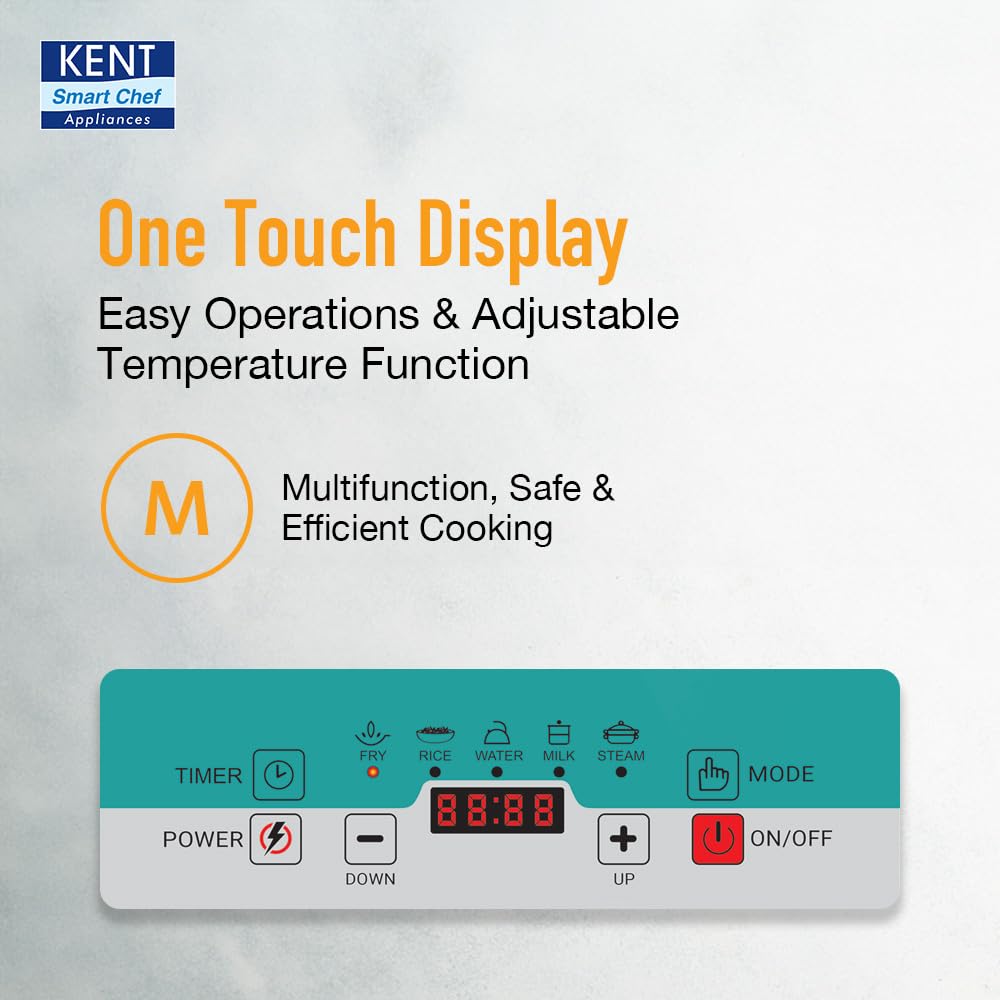 KENT Emerald 1500 W Induction Cooktop Touch Panel (Black, 116129)