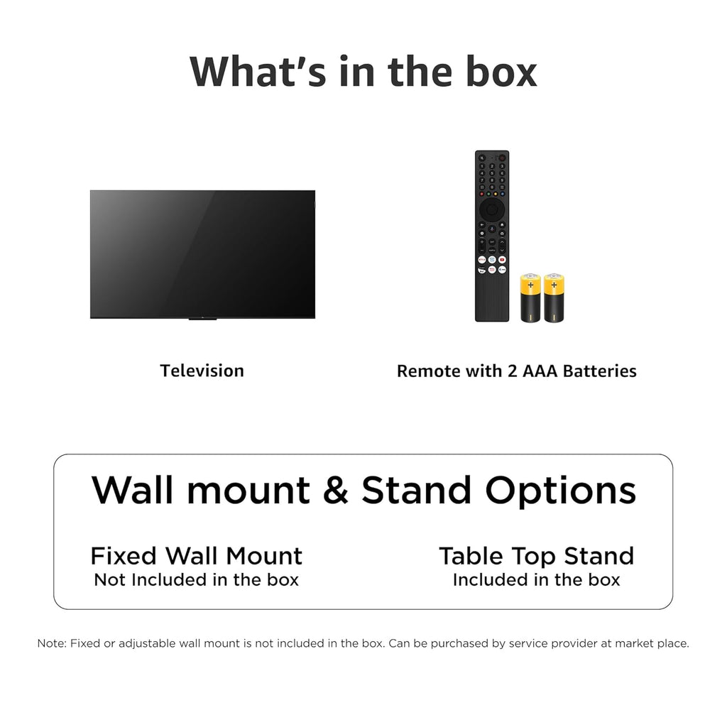 TCL 139 cm (55 inches) Metallic Bezel Less Series 4K Ultra HD Smart LED Google TV 55V6C (Black)