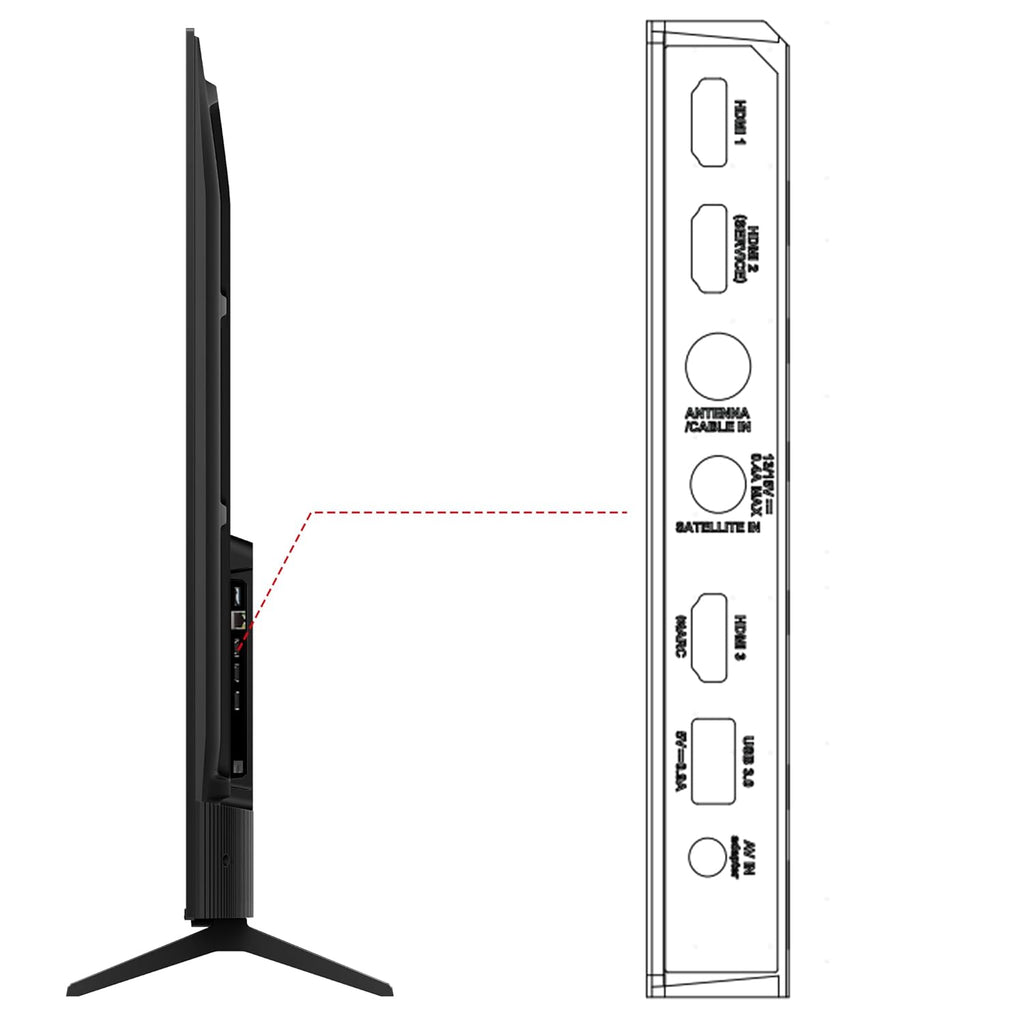 TCL 139 cm (55 inches) Metallic Bezel Less Series 4K Ultra HD Smart LED Google TV 55V6C (Black)