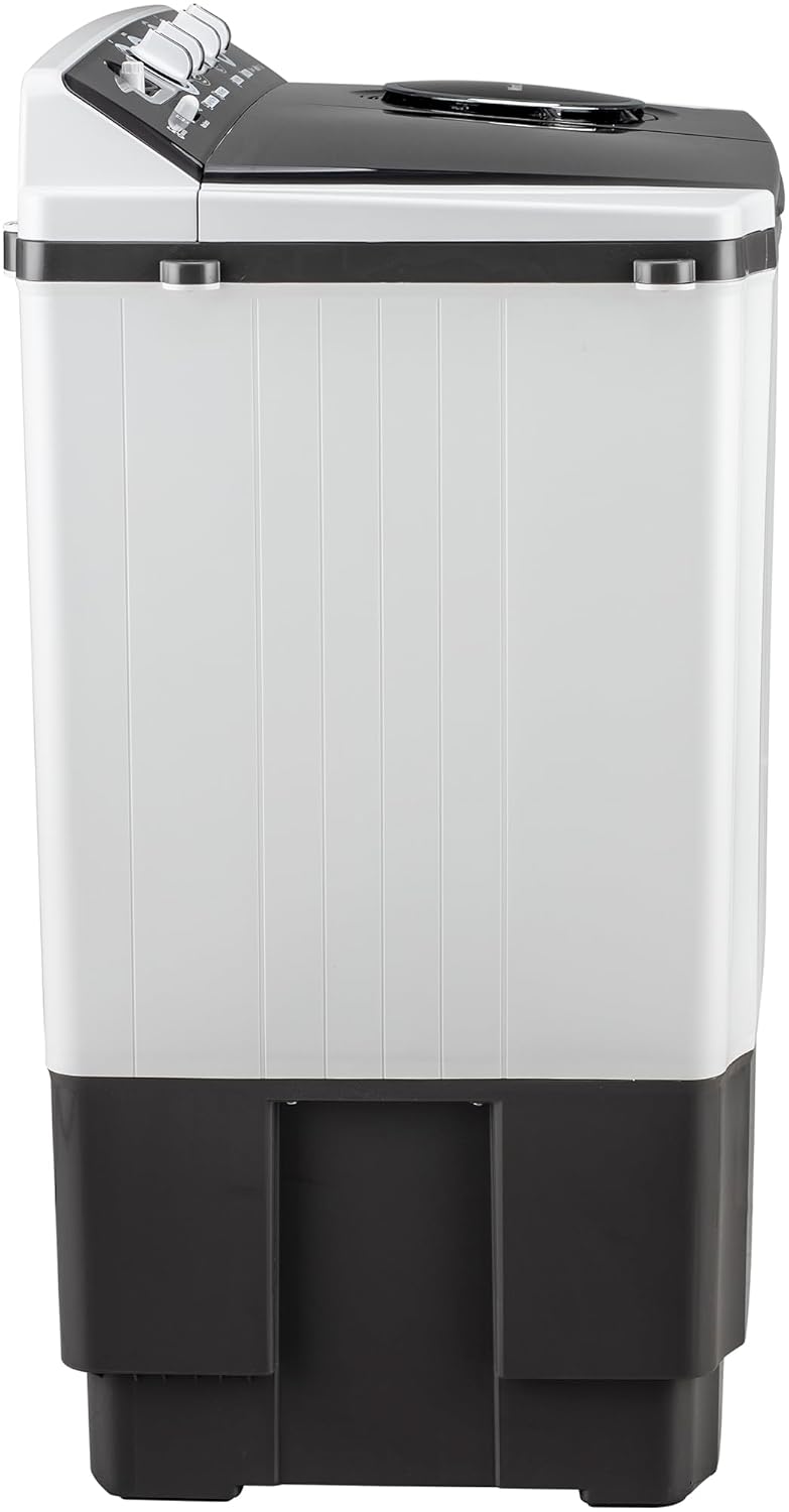 LG 9.5 kg 5 Star Wind jet dry Semi-Automatic Top Load Washing Machine (P955ASGAZ, Dark Gray, Roller Jet Pulsator)