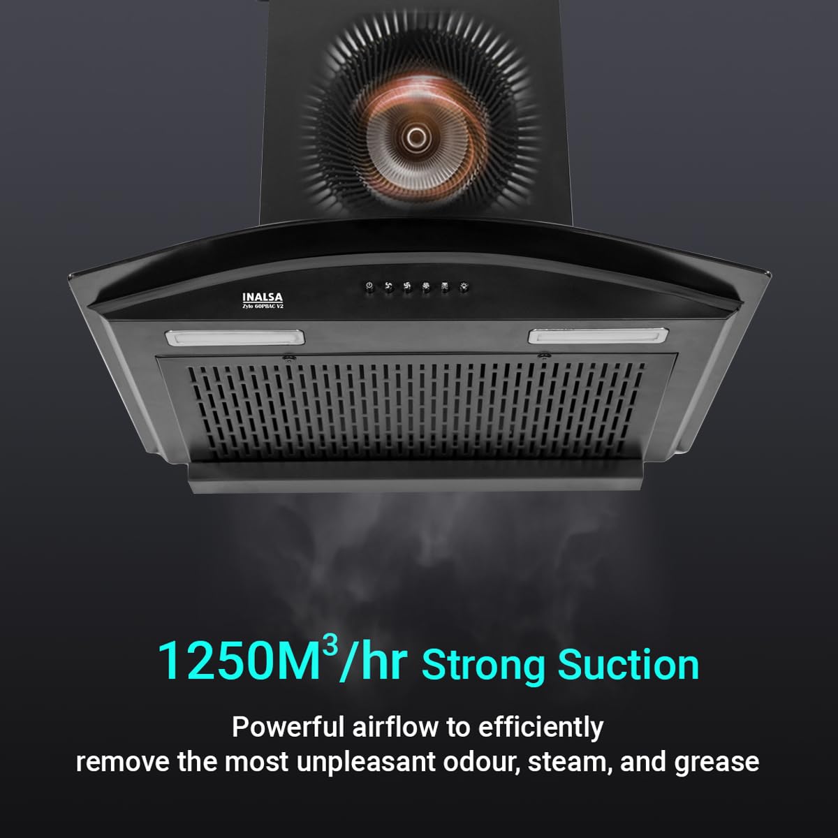 Inalsa Cooker Hood Zylo 60BKMAC