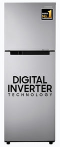 Samsung 236 L, 3 Star, Digital Inverter, Frost Free Double Door Refrigerator (RT28C3053S8/HL, Silver, Elegant Inox)