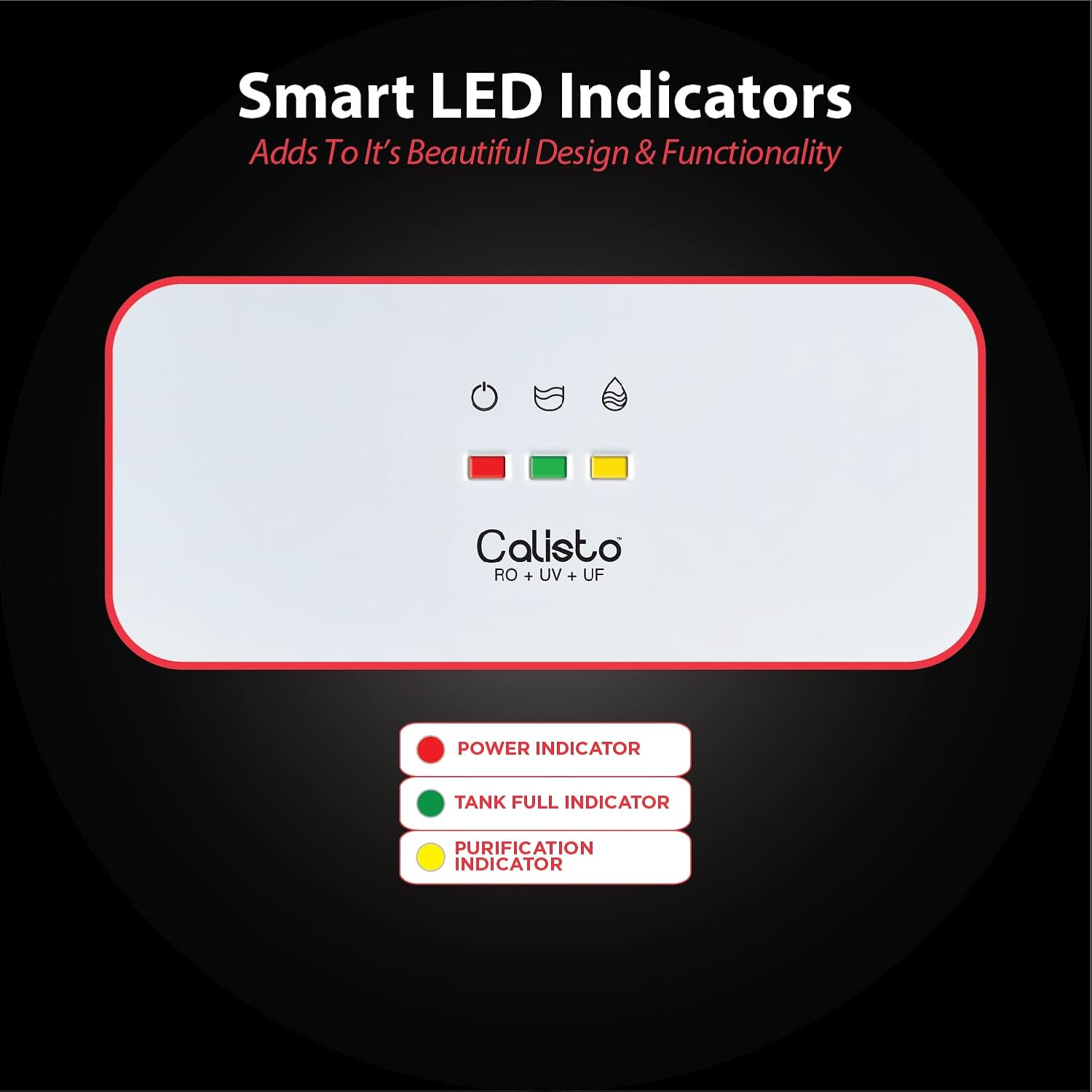 Hindware Calisto 7L RO + UV + UF Water Purifier, 6 stage purification (White)