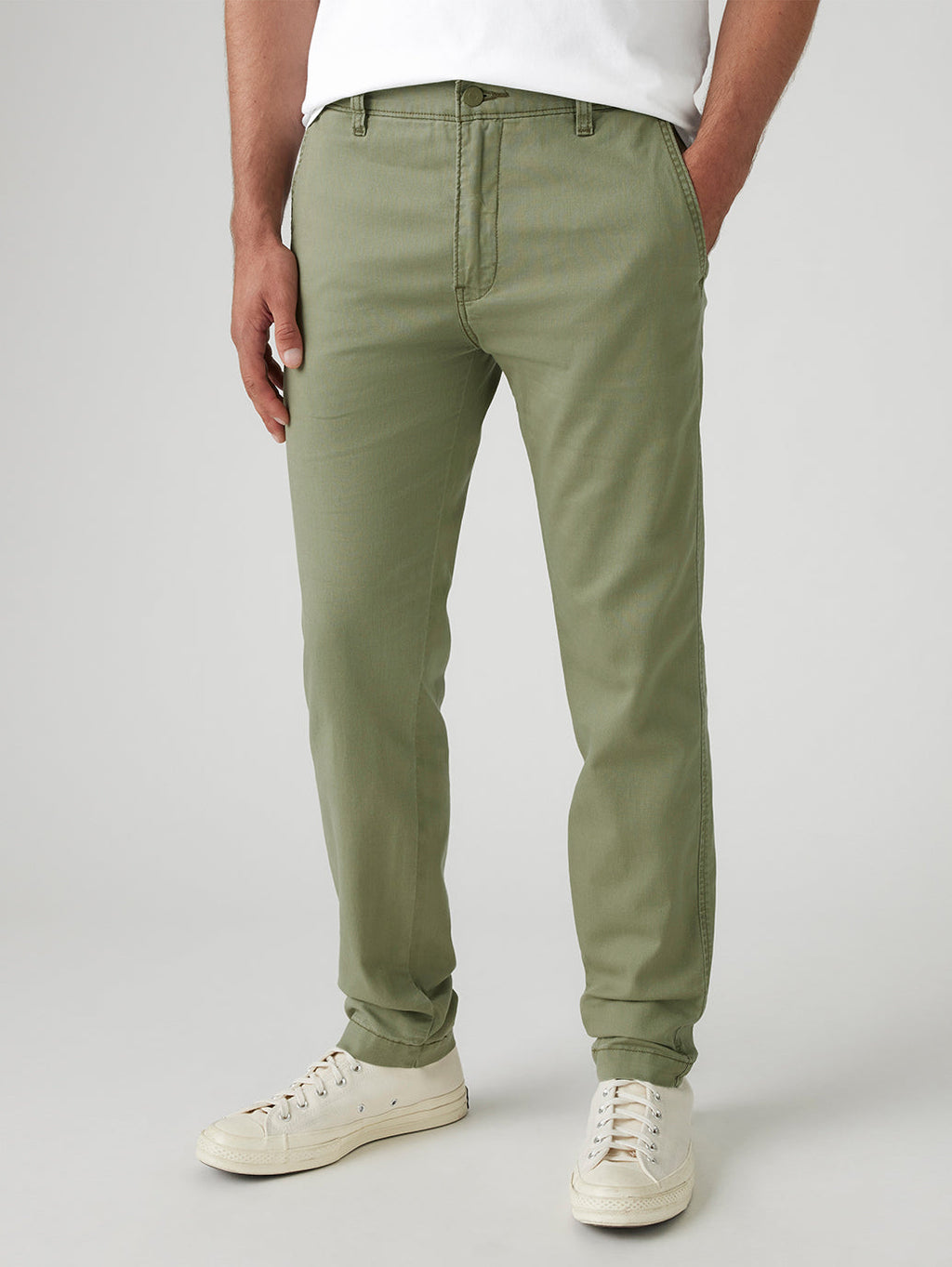 Men's Green Regular Fit Chinos