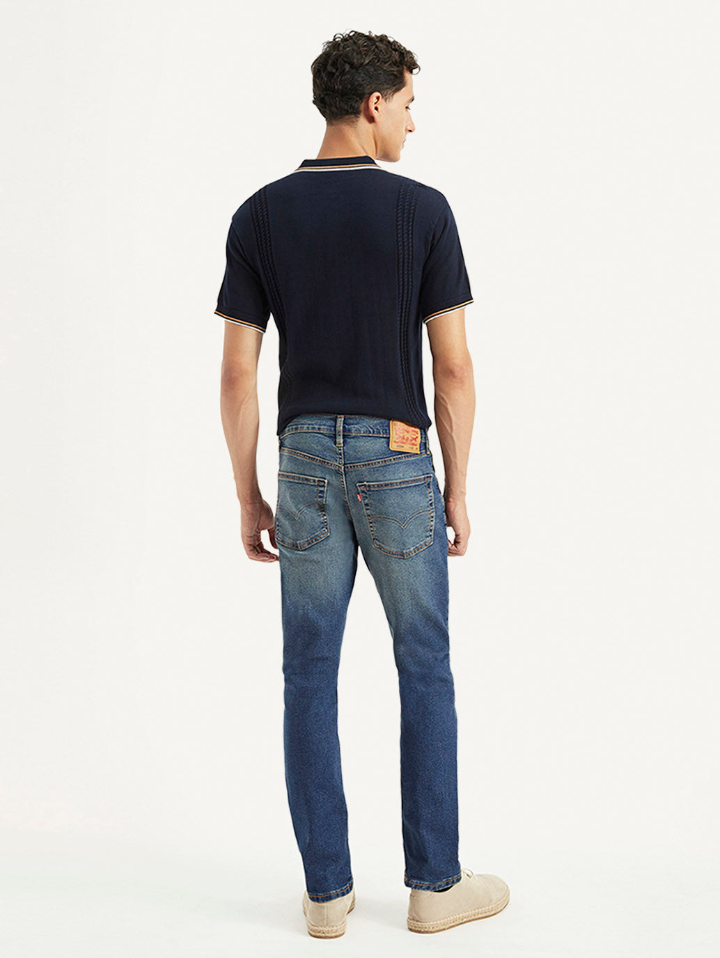 Men's 65504 Blue Skinny Fit Mid Rise Jeans
