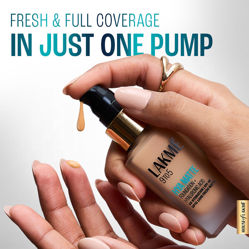 Lakmē 9to5 Hya Matte Foundation + Hyaluronic Acid