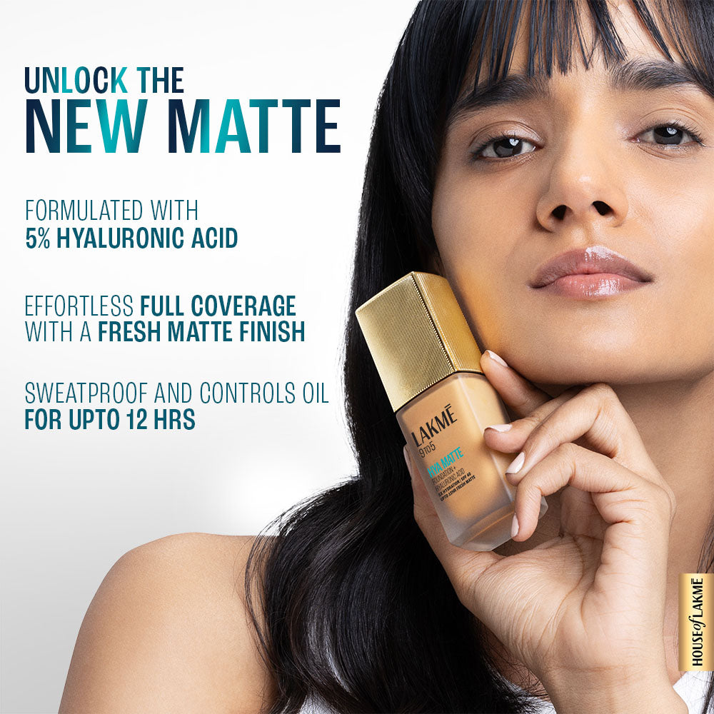 Lakmē 9to5 Hya Matte Foundation + Hyaluronic Acid