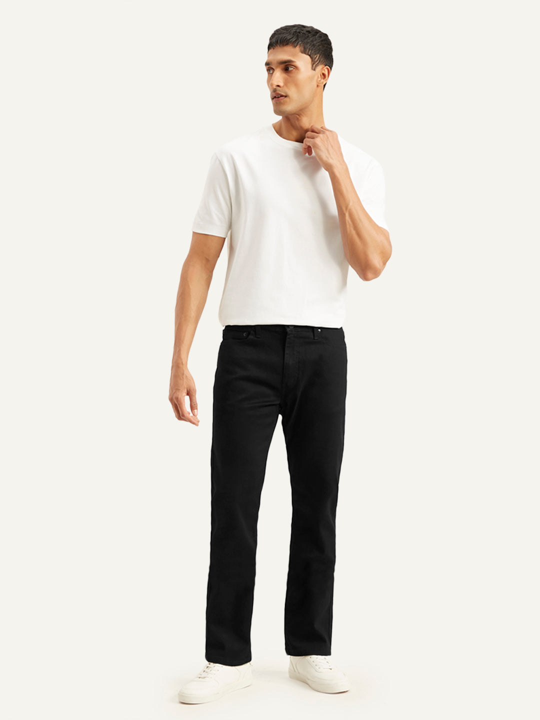 Men's 513 Black Slim Straight Fit Mid Rise Jeans