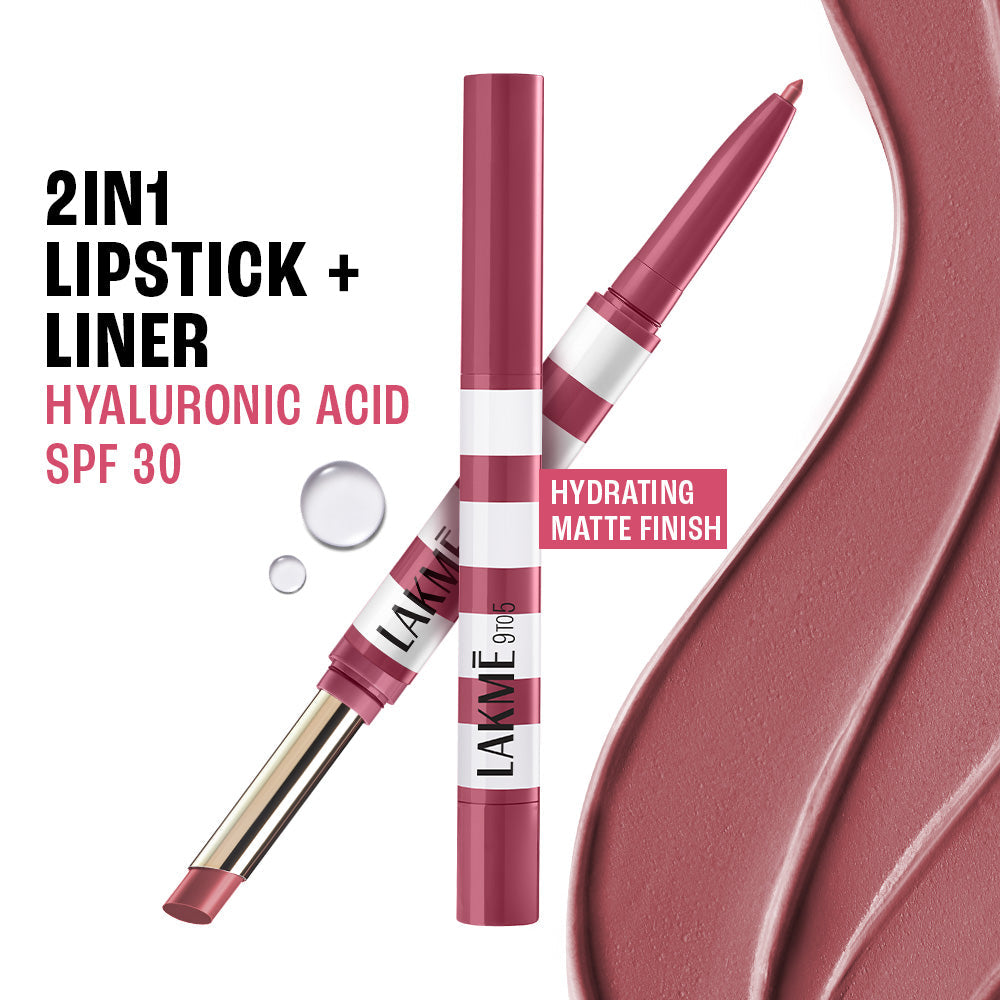 Lakmē 9to5 Hya Beach Edit Lipstick + Liner Duo