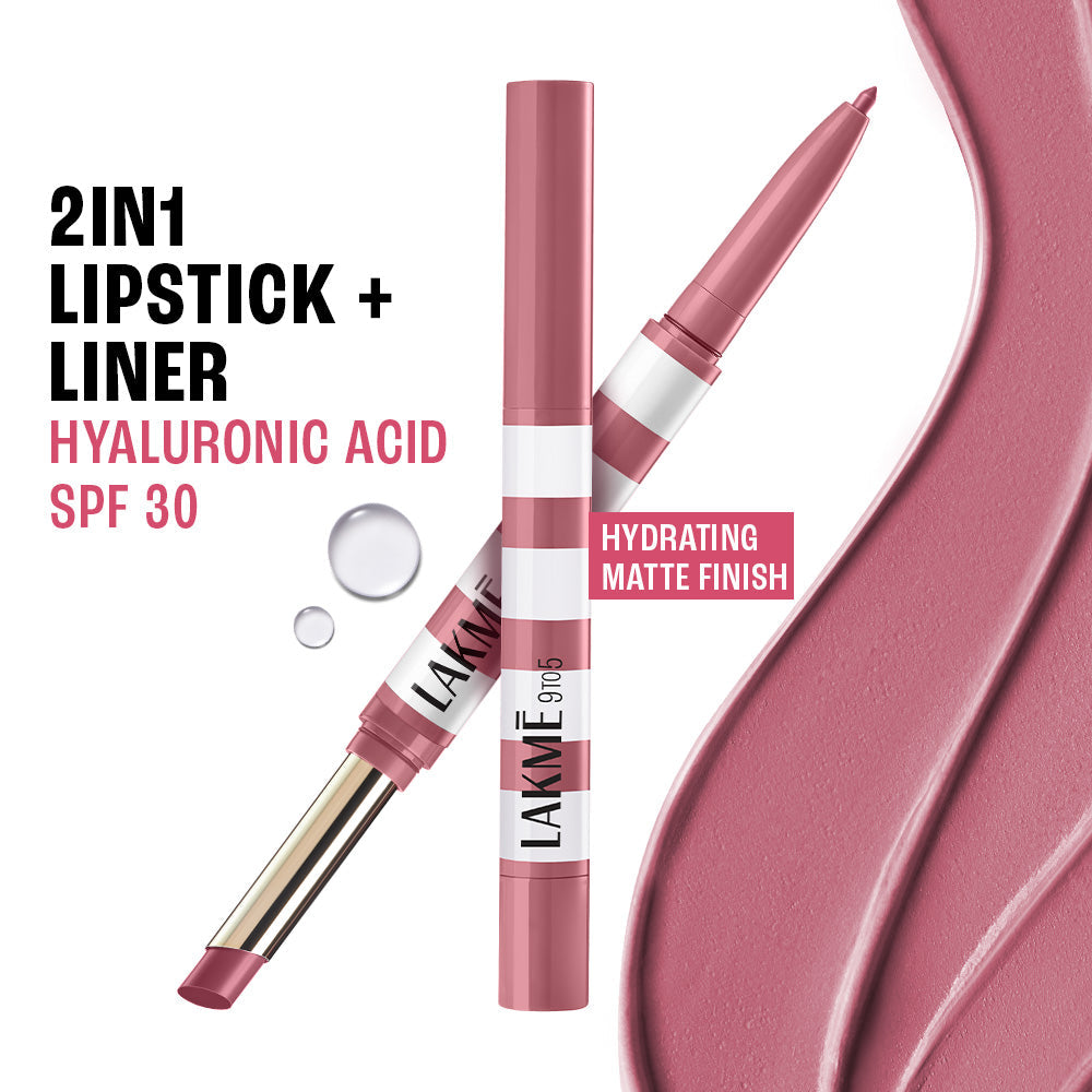 Lakmē 9to5 Hya Beach Edit Lipstick + Liner Duo