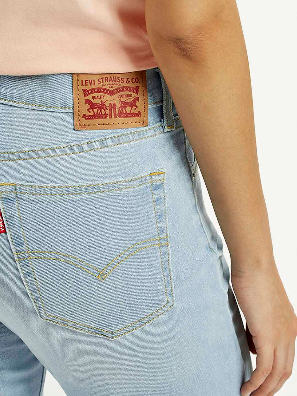 Women's 724 Light Indigo Slim Straight Fit High Rise Jeans
