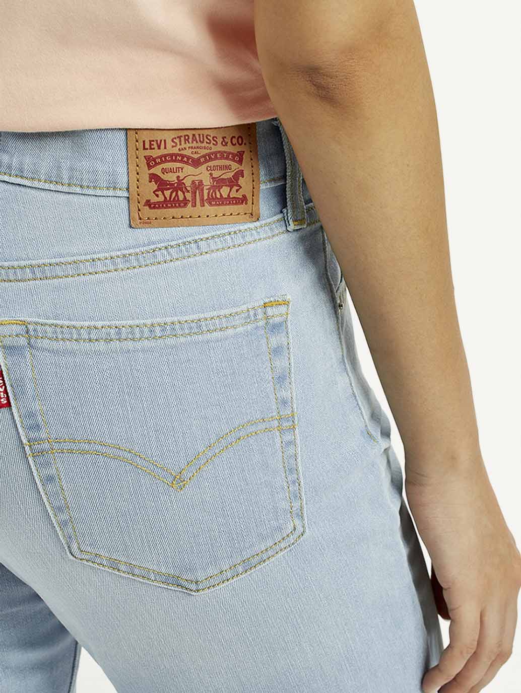Women's 724 Light Indigo Slim Straight Fit High Rise Jeans